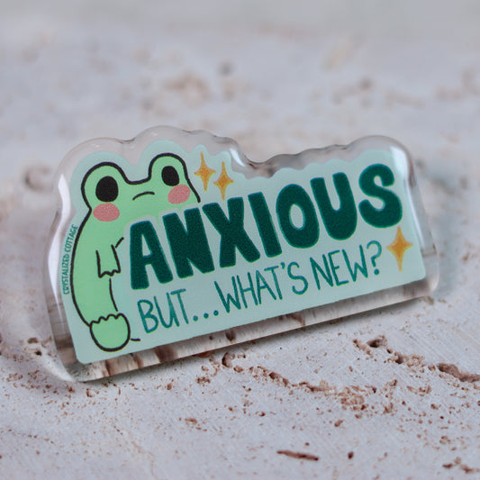 Anxious Frog Pin